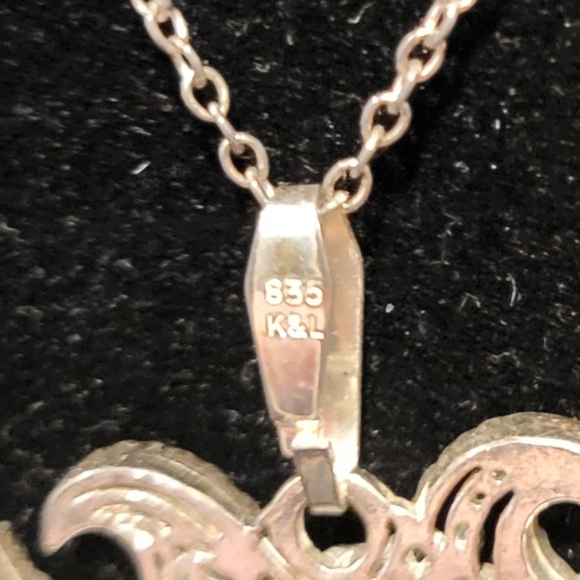 Kordes Lichtenfels | Vintage Germany MCM Silver 835 Signed Medallion Necklace - Picture 4 of 6